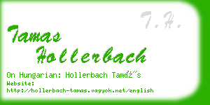 tamas hollerbach business card